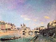 The Seine and Notre Dame in Paris Johann Barthold Jongkind